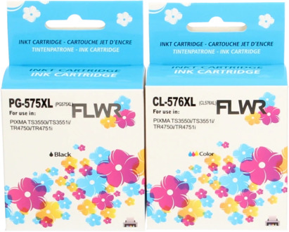 Huismerk (remanufactured) FLWR Canon PG-575XL/CL-576XL Multipack zwart en kleur