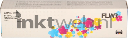 Huismerk (remanufactured) FLWR HP 991X geel