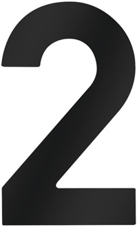 Huisnummer 2 120Mm Zwart - WU0424617