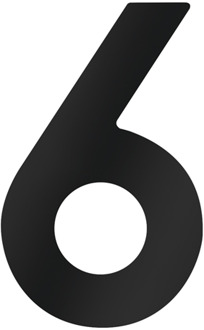 Huisnummer 6 120Mm Zwart - WU0424657