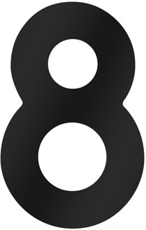 Huisnummer 8 120Mm Zwart - WU0424677
