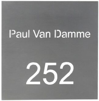 Huisnummerplaat Vasp - Inox - Lasergravure - 18x18 Cm