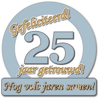 Huldeborden 25 jaar getrouwd - Feestdecoratieborden Blauw