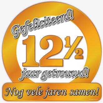 Huldeschild 12,5 Jaar Brons Getrouwd Goud - Brons