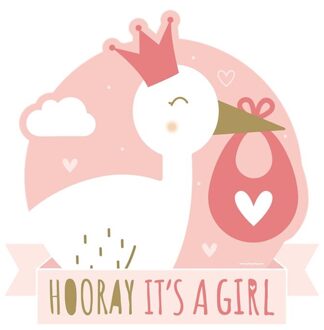 Huldeschild - Newborn baby girl Roze