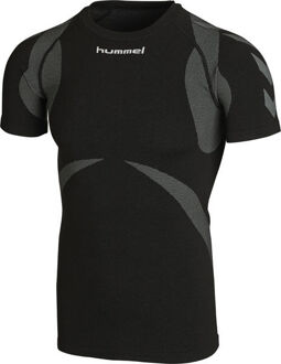 Hummel Baselayer Jersey S/S Zwart / donkergrijs - M/L
