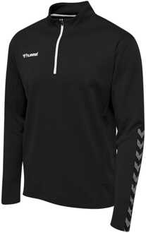 Hummel Boy's Hummel Juniors Authentic Half-Zip Sweatshirt in Black - maat 6J / 116cm Zwart
