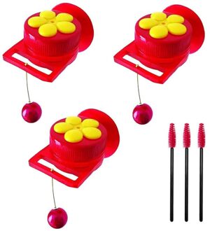 Hummingbird Feeder Plastic Tuin Vogel Voeden Apparaat Kleine Handheld Vogel Bloem Feeder Decoratie Voor Outdoor Indoor 3 Set