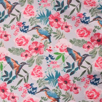Hummingbird Print, Waterdichte Stoffen, Kinderen Stoffen, Kleding, Kussens, Handwerk Stoffen, naaien Stoffen (1/2 Size)