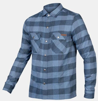 Hummvee Flannel Shirt Blauw - L