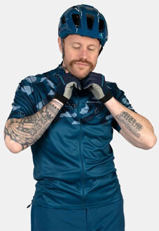 Hummvee Ray Cycling Shirt Short Sleeve Blauw - L