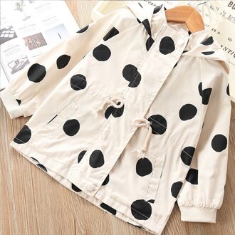 Humor Beer Koreaanse Kinderkleding Meisjes Lente & Herfst Windjack Baby Kinderen Mid-Lengte Hooded Stip jas 6