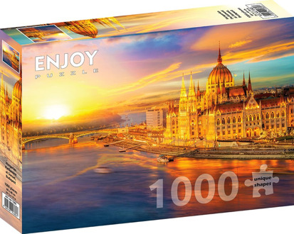 Hungarian Parliament at Sunset - Budapest Puzzel (1000 stukjes)