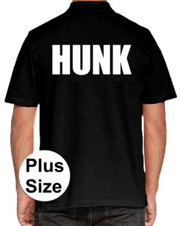 HUNK grote maten poloshirt zwart voor heren 4XL