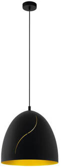 Hunningham Hanglamp - E27 - Ø 40,5 cm - Zwart, Goud Goud, Zwart