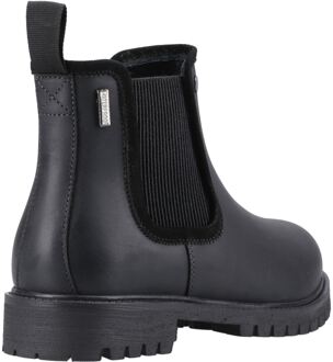 Hunter Canna Dealer Boot Leren Dames Zwarte Platte Chelsea Laarzen - EU 38 / UK 5