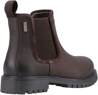 Hunter Canna Dealer Boot Leren Damesschoenen Bruine Platte Chelsea Laarzen - EU 37 / UK 4