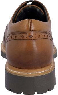 Hunter Cawdor Leer Heren Tan Brogues Schoenen Bruin