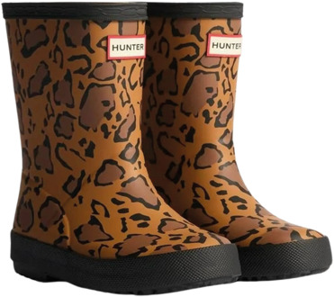 Hunter First Leopard Print Regenlaarzen Junior - 26