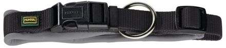 Hunter halsband voor hond neopreen vario plus zwart / grijs 28-30 cmx15 mm