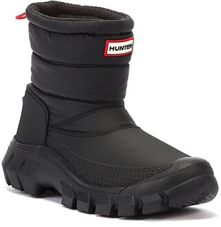 Hunter Intrepid Korte Sneeuw Dames Leren Laarzen Zwart - EU 36 / UK 3