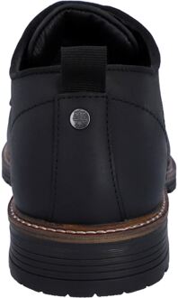 Hunter Jura Leer Heren Zwart Veterschoenen