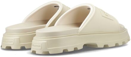 Hunter Moulded Stacked Slider Polyester Dames Grind Slippers Grijs - EU 39/ UK 6