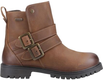 Hunter Ness Leren Dames Donkerbruine Laarzen Beige - EU 40.5 / UK 7