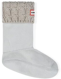 Hunter Original Cable Cuff Tall Kindersokken Wit - maat XL