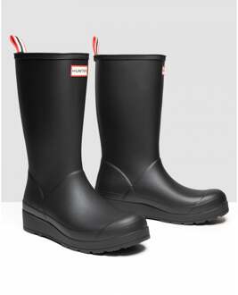 Hunter Original Play Short Wellington  Regenlaarzen - Maat 39 - Vrouwen - zwart/wit/rood