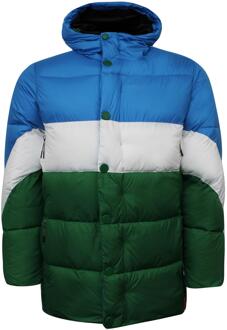 Hunter Original Puffer Heren Blauw/Groen Jas Veelkleurig - XS