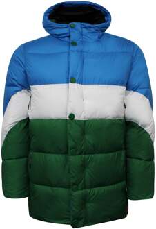 Hunter Original Puffer Heren Blauw/Groen Jas Veelkleurig