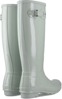 Hunter Original Tall Gloss Rubberen Dameslaarzen In Zeegroen
