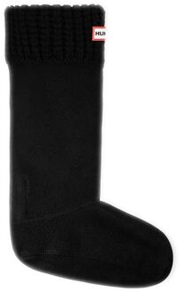 Hunter Original Waffle Cuff Tall Zwarte Laarzensokken