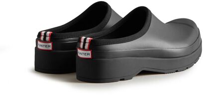 Hunter Play Clog Heren Zwarte Tuinschoenen Van Rubber