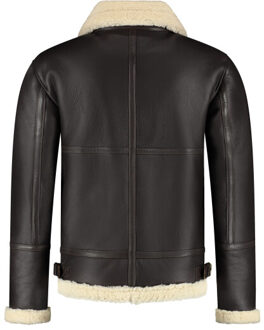 Hunter shearling chocolate bruin lammy coat chocolade bruin