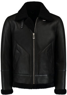 Hunter shearling heritage lammy coat Zwart - XL