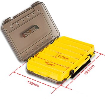 Hunthouse Vissen Lokken Tackle Box 14/19/27 Cm Dubbelzijdig Case Compartimenten Aas Lokken Haak Opslag Boxs Vissen Accessoires 195-135-Y