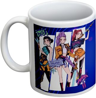 Huntrix Logo 325ml Mok (Wit/Blauw) - One Size