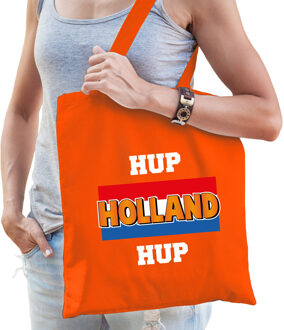 Hup Holland hup supporter tas oranje voor dames en heren - EK/ WK voetbal / Koningsdag - Feest Boodschappentassen