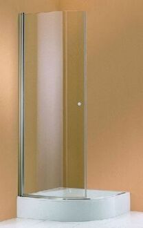 Huppe 501 Design Douchecabine Kwartrond met draaideur helft 90x190cm Chroom/Helder glas