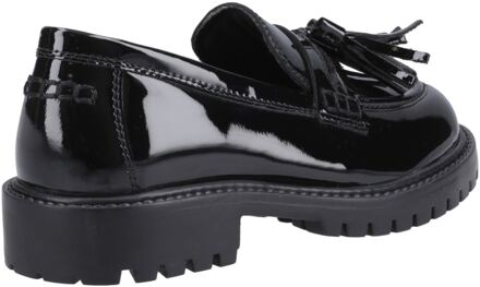 Hush Puppies Abigail Patent Senior Meisjes Zwarte Leren Mocassins