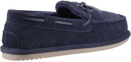 Hush Puppies Abraham Suède Heren Slippers in Marineblauw Navy