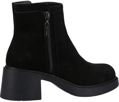 Hush Puppies Adele Dames Zwarte Suède Enkellaarzen Met Hak