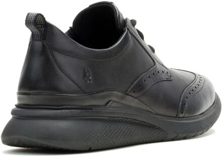Hush Puppies Advance Leren Herenschoenen Zwart/Zwart Met Veters
