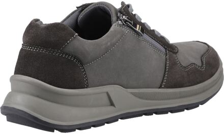 Hush Puppies Alexander Leren Heren Grijze Veterschoenen Grijs - EU 39/ UK 6