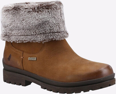 Hush Puppies Alice Leren Damesschoenen In Camelkleur