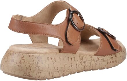 Hush Puppies Alison Leren Dames Tan Sandalen Bruin - EU 40.5 / UK 7