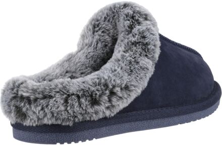 Hush Puppies Amara Suède Dames Marine Slippers Navy