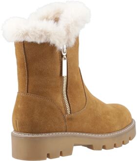 Hush Puppies Ambre Dames Suède Tan Winter Laarzen Tot Halverwege De Kuit Bruin